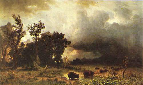 Albert Bierstadt Buffalo Trail China oil painting art